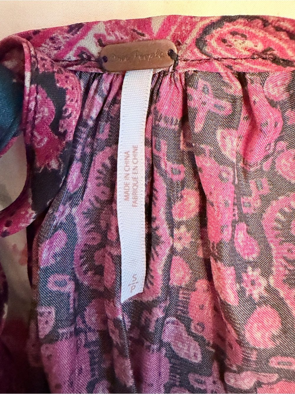 Free People Pink and Black Floral Halter Tunic - Picture 6 of 6